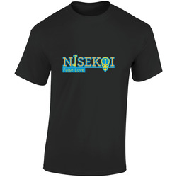 Nisekoi 01 Retro Graphic Unisex Cotton Black T Shirt