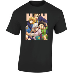 Hunter X Hunter 02 Retro Graphic Unisex Cotton Black T Shirt