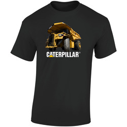 CAT CATERPILLAR HAUL TRUCK 797 F  Retro Graphic Unisex Cotton Black T Shirt