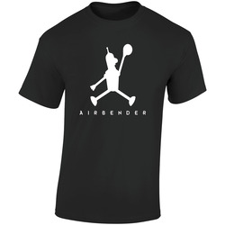 Airbender Futurama Logo Retro Graphic Unisex Cotton Black T Shirt