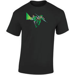 Green Arrow Comic Cartoon Dc Heroes Retro Graphic Unisex Cotton Black T Shirt