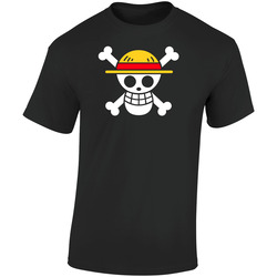 Luffy Black Retro Graphic Unisex Cotton Black T Shirt