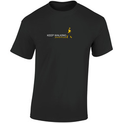 Johnnie Walker Walking Man Retro Graphic Unisex Cotton Black T Shirt