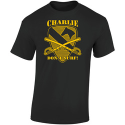 Apocalypse Now Charlie Dont Surf Retro Graphic Unisex Cotton Black T Shirt