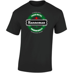 Hanneman Oval Black Retro Graphic Unisex Cotton Black T Shirt