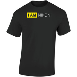 I Am Nikon Black Retro Graphic Unisex Cotton Black T Shirt