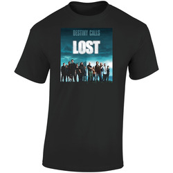 Lost Tv Show New Season Retro Graphic Unisex Cotton Black T Shirt