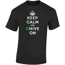 T-Shirt The Chive Keep Calm and Chive On KCCO Bill Murray Vintage Tee Retro Graphic Unisex Cotton Black T Shirt