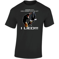 80s Movie Commando I Lied Retro Graphic Unisex Cotton Black T Shirt