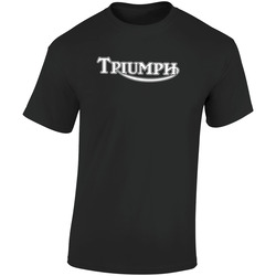 Triumph Retro Graphic Unisex Cotton Black T Shirt
