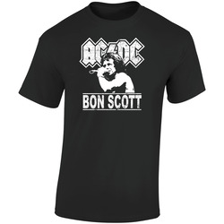 Acdc Bon Scott Retro Graphic Unisex Cotton Black T Shirt