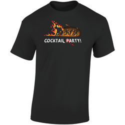 Cocktail Party Left 4 Dead Humor Retro Graphic Unisex Cotton Black T Shirt