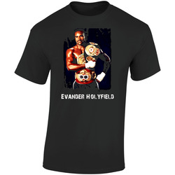 Evander Holyfield Boxer Retro Graphic Unisex Cotton Black T Shirt