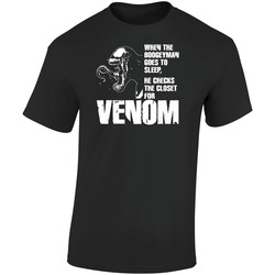 Venom Spiderman Comic Cartoon Retro Graphic Unisex Cotton Black T Shirt
