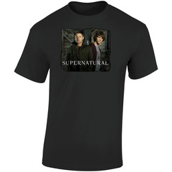 Supernatural Dean Sam Retro Graphic Unisex Cotton Black T Shirt