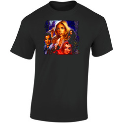 Buffy Anime Retro Graphic Unisex Cotton Black T Shirt