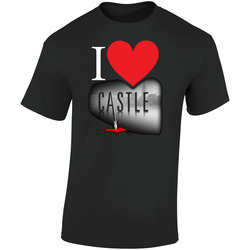 I Love Heart Castle Tv Show Retro Graphic Unisex Cotton Black T Shirt