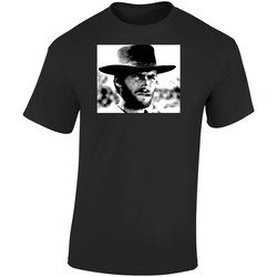 Clint Eastwood Man With No Name Western Retro Graphic Unisex Cotton Black T Shirt