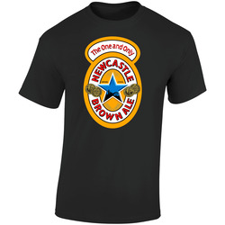 Newcastle Uk Beer  Pub Retro Graphic Unisex Cotton Black T Shirt