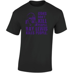 Baltimore Ray Lewis Football Cool Tough Retro Graphic Unisex Cotton Black T Shirt