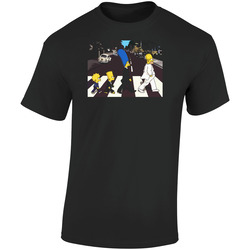 Simpsons Beatles Inspired S Retro Graphic Unisex Cotton Black T Shirt