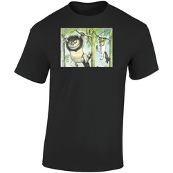 Where The Wild Things Are Children's Book Retro Graphic Unisex Cotton Black T Shirt