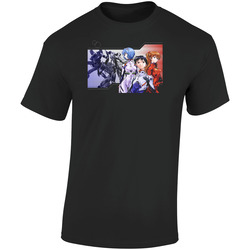 Neon Evangelion Genesis Anime Manga Retro Graphic Unisex Cotton Black T Shirt