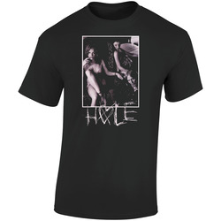 Hole Retro Graphic Unisex Cotton Black T Shirt