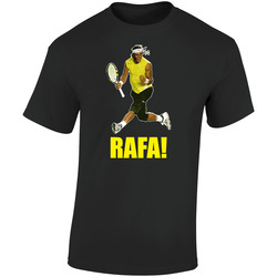 Rafael Nadal Tennis Retro Graphic Unisex Cotton Black T Shirt