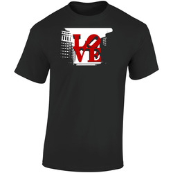 Philadelphia Love Park Cool Statue Retro Graphic Unisex Cotton Black T Shirt