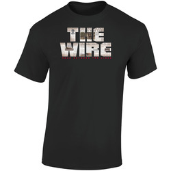 The Wire Logo Retro Graphic Unisex Cotton Black T Shirt
