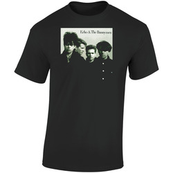 Echo And The Bunnymen T-Shirt New Wave Punk Rock and Roll Retro Graphic Unisex Cotton Black T Shirt