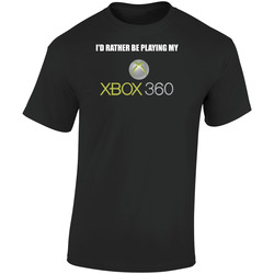 I'd Rather Be Playing My Xbox 360 Retro Graphic Unisex Cotton Black T Shirt