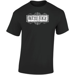 Beetlejuice Cartoon Logo Retro Graphic Unisex Cotton Black T Shirt