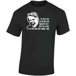 Gary Busey Normal Jobs Quote Retro Graphic Unisex Cotton Black T Shirt