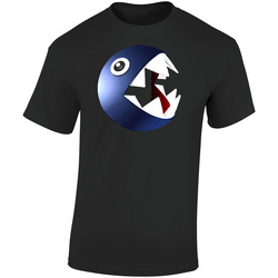 Chomp Chain Mario Video Game Retro Graphic Unisex Cotton Black T Shirt