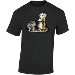 Calvin And Hobbes Funny Cartoon Character Retro Graphic Unisex Cotton Black T Shirt