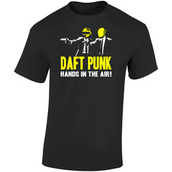 Daft Punk Pulp Fiction Retro Graphic Unisex Cotton Black T Shirt