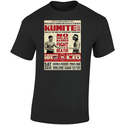 Vintage Style  Kumite Fight Poster Frank Dux Chong Lin Champion Fighting Retro Retro Graphic Unisex Cotton Black T Shirt