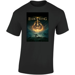 Elden Ring Video Game Fan Retro Graphic Unisex Cotton Black T Shirt