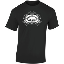 Ecko White Retro Graphic Unisex Cotton Black T Shirt