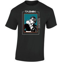 T-taemin Anime Retro Graphic Unisex Cotton Black T Shirt