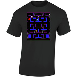 Ms Pacman Retro Video Arcade Game Screenshot Gameplay Retro Graphic Unisex Cotton Black T Shirt