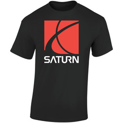Saturn Out Of Business Automotive Company Retro Graphic Unisex Cotton Black T Shirt