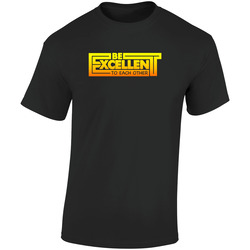 Be Excellent To Each Other Retro Graphic Unisex Cotton Black T Shirt