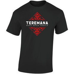 Teremana Small Batch Tequila Logo Dwayne The Rock Brand Retro Graphic Unisex Cotton Black T Shirt