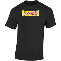 Sky Bar Chocolate Candy Bar Gift Cool Retro Graphic Unisex Cotton Black T Shirt