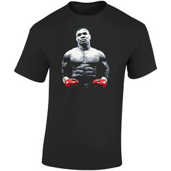 Mike Tyson Silhouette Retro Boxing Fan Retro Graphic Unisex Cotton Black T Shirt