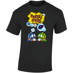 Bubble Bobble Nes 80s Video Game Fan Retro Graphic Unisex Cotton Black T Shirt