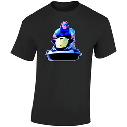 James Garretson Tiger King Jet Ski Retro Graphic Unisex Cotton Black T Shirt